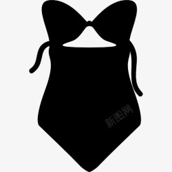 时尚泳衣Bikini一件泳衣图标高清图片