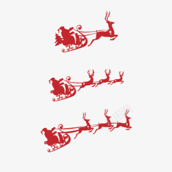 圣诞爷爷驾驶鹿圣诞老人驾驶圣诞鹿高清图片