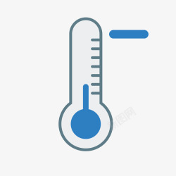 温度设置图标蓝色温度计低温图标矢量图高清图片