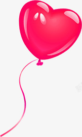 卡通图案粉色节日卡通可爱爱心气球高清图片