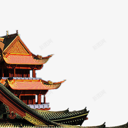 屋顶建筑古代装饰png免抠素材_新图网 https://ixintu.com 古代 屋顶 建筑 装饰