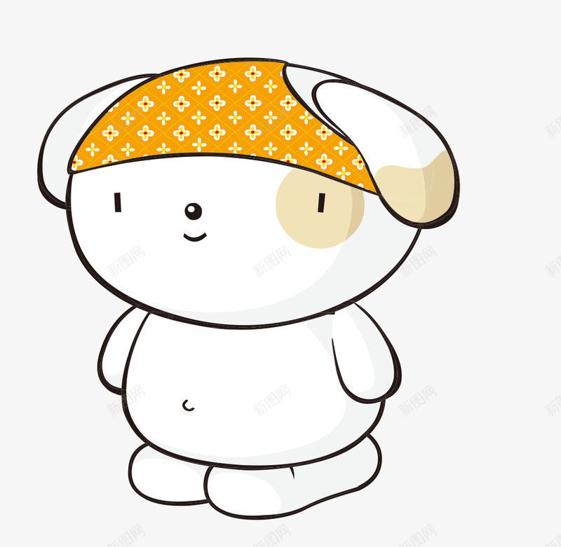 卡通手绘可爱的小狗png免抠素材_新图网 https://ixintu.com 创意 动漫动画 动物 卡通手绘 可爱的小狗 白色小狗