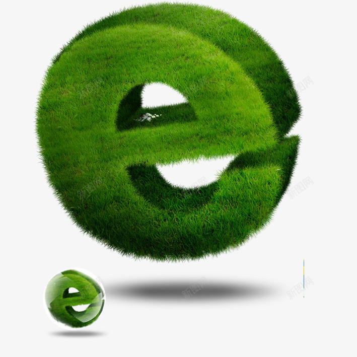 绿色网络psd免抠素材_新图网 https://ixintu.com 互联网元素 环保元素 绿元素