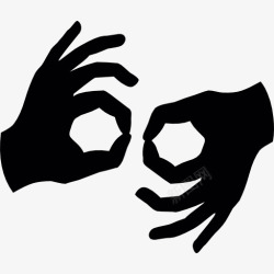 聋人聋人手语图标高清图片