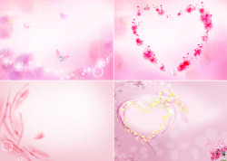 粉色唯美全屏海报背景七夕情人节素材
