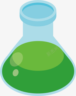 实验瓶子卡通化学容器矢量图高清图片