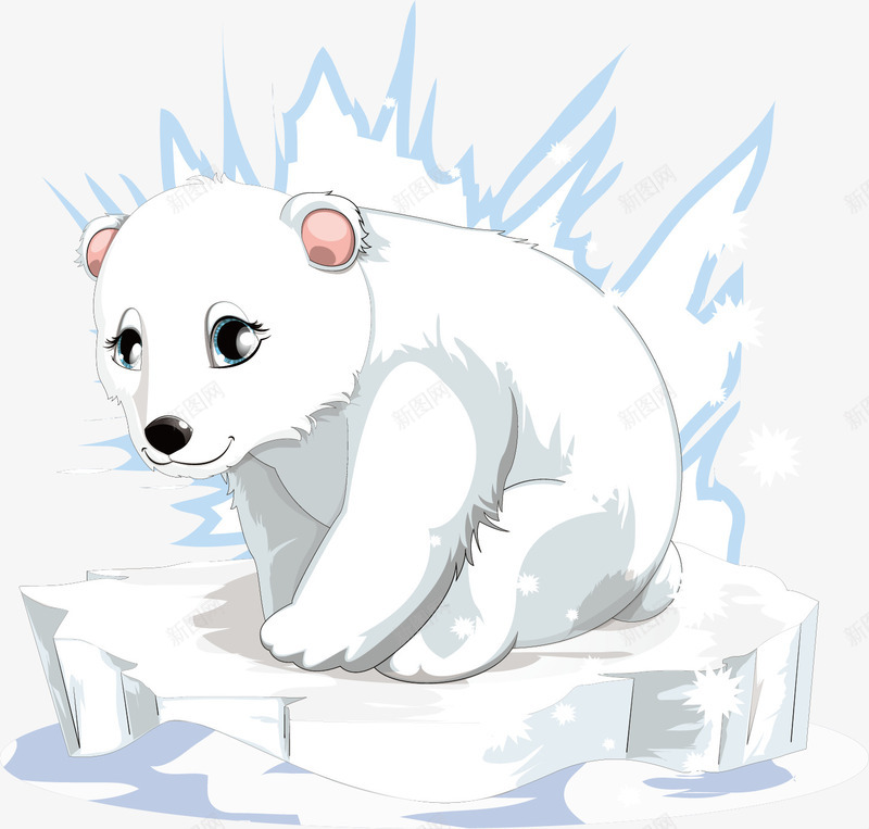 手绘北极熊png免抠素材_新图网 https://ixintu.com 动物 北极 北极熊 卡通 小熊 手绘 熊