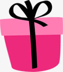 粉色卡通手绘礼物包装png免抠素材_新图网 https://ixintu.com 包装 卡通 礼物 粉色