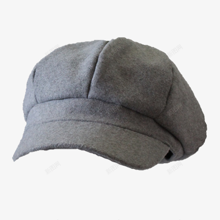 贝雷帽png免抠素材_新图网 https://ixintu.com 产品实物 女士 帽子 灰色 鸭舌帽