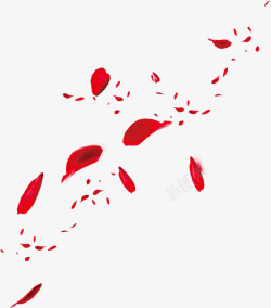 创意飘浮矢量红色飘浮花瓣创意高清图片