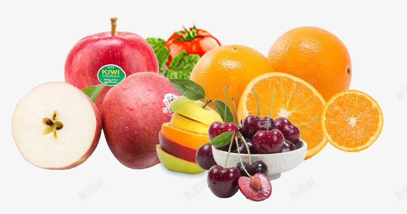创意水果png免抠素材_新图网 https://ixintu.com 一堆零食 产品实物 创意水果 吃的 小吃 橙子 美食 苹果 西红柿 食物