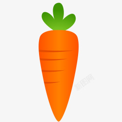 蔬菜食材卡通胡萝卜植物矢量图高清图片