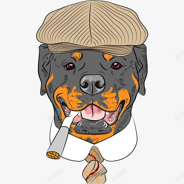 穿衬衫打领带的小狗png免抠素材_新图网 https://ixintu.com 创意 小狗 抽烟 衬衫 酷酷的 雷克帽 领带