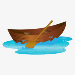 独木舟免抠图片卡通小船高清图片