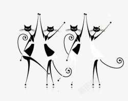 猫咪造型跳舞的猫女造型高清图片