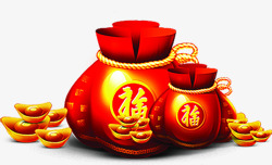 中国风红包手绘中国风金子红包高清图片