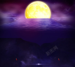 紫色中秋节分类导航中秋节背景高清图片