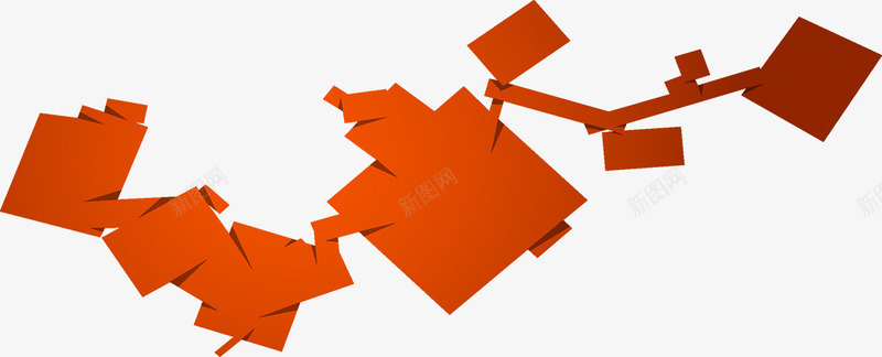 橙色碎纸背景png免抠素材_新图网 https://ixintu.com 不规则 几何 图形 橙色 碎纸 纸张 背景