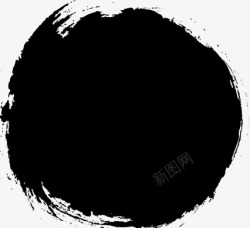 圆圈效果圆圈黑色墨迹涂抹效果高清图片