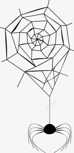 不规则蜘蛛网黑色手绘几何蜘蛛网高清图片