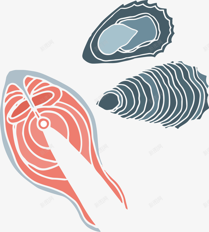 海产品生物png免抠素材_新图网 https://ixintu.com 海鲜自助 矢量源文件 硬壳 美味海鲜 软体动物