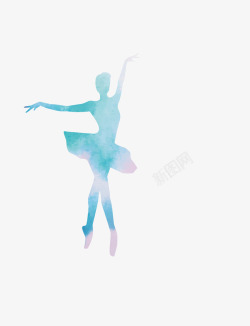 跳芭蕾的小人跳芭蕾的女生矢量图高清图片