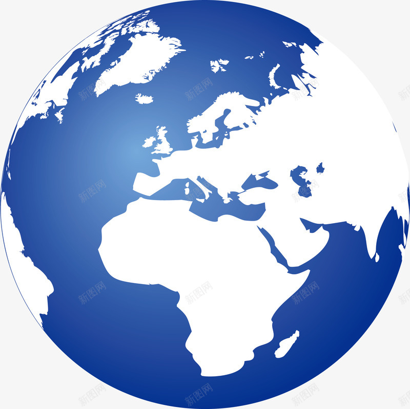 蓝色地球1891X1891图标png_新图网 https://ixintu.com 世界 全球 地球 蓝色