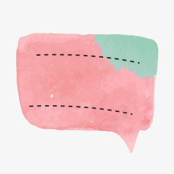 矢量水彩绘乌龟粉色水彩绘对话框高清图片