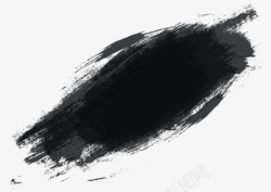 黑色的毛笔笔触笔刷喷溅高清图片