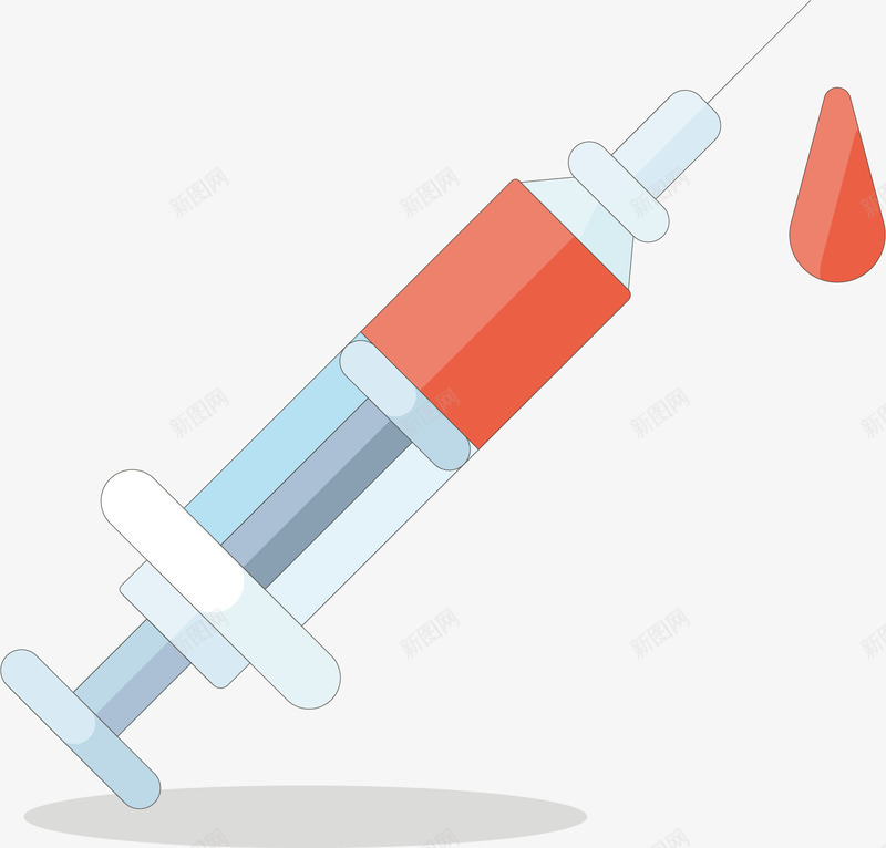 装满鲜红的血的针管矢量图ai免抠素材_新图网 https://ixintu.com 卡通手绘 商务 简约 红色 装饰 针管 矢量图