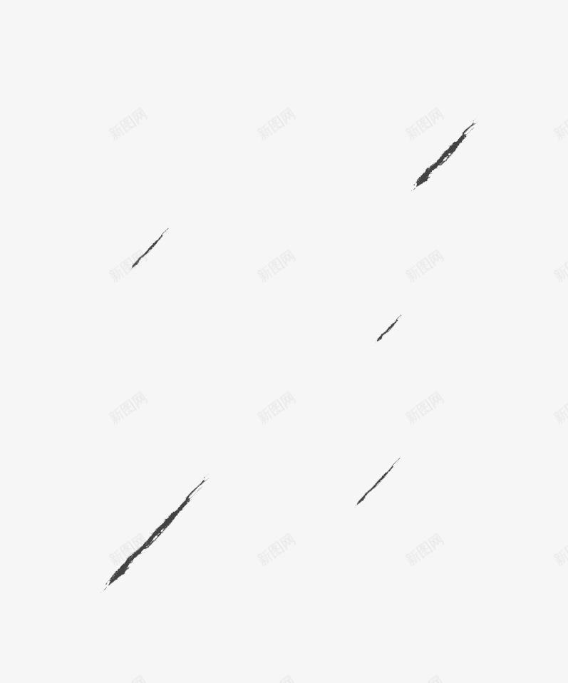 笔刷png免抠素材_新图网 https://ixintu.com 斜线 笔刷 装饰素材 黑色