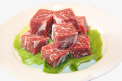 肉制品盘装肉粒高清图片