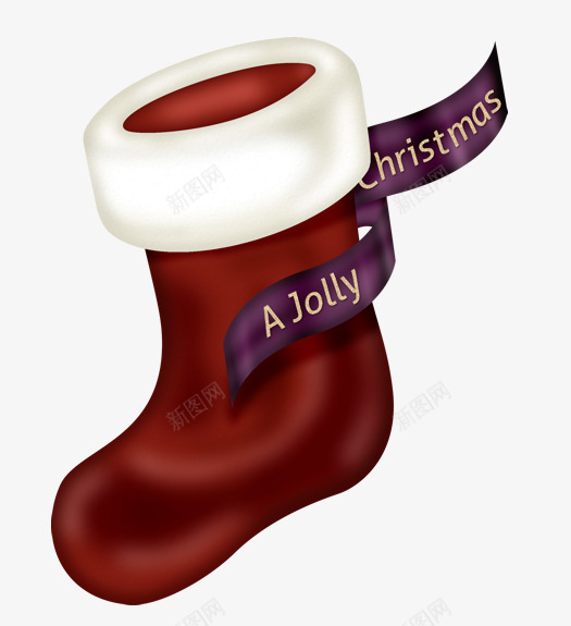 圣诞节袜子png免抠素材_新图网 https://ixintu.com 圣诞老人 圣诞节 愿望 红色 袜子