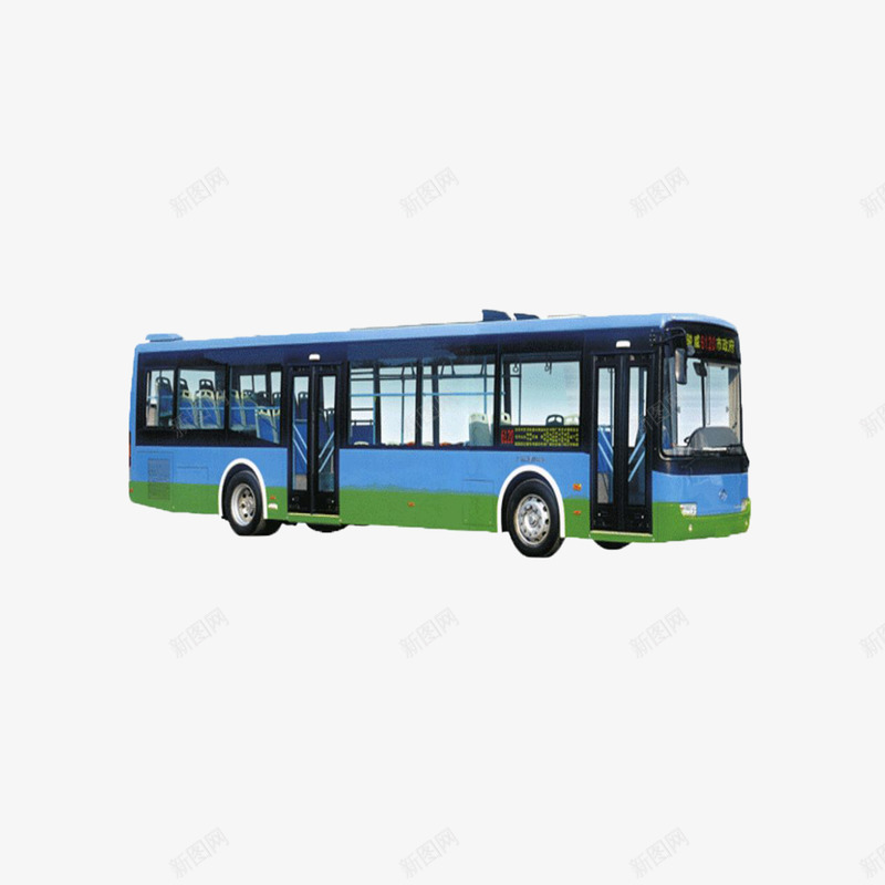 大型公交车蓝色乘客png免抠素材_新图网 https://ixintu.com 乘车 公交车 大型长形 蓝色 高清