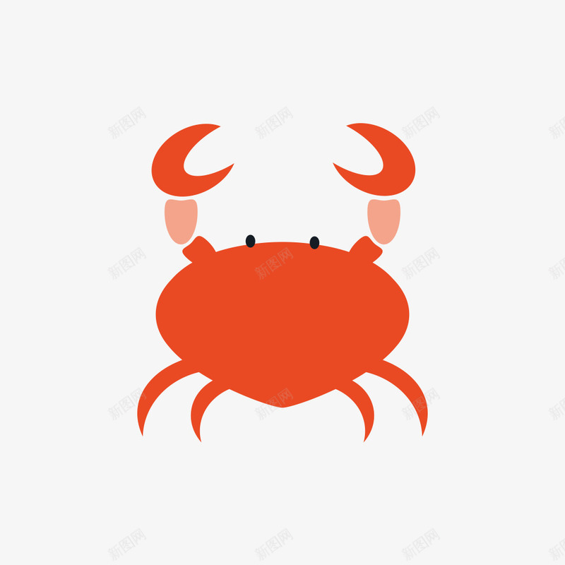 卡通动物海鲜螃蟹png免抠素材_新图网 https://ixintu.com 动物 卡通 海鲜 螃蟹
