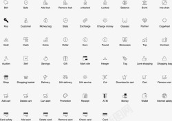 线型ico商务金融线型标icon图标高清图片
