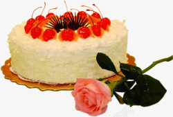 蛋糕创意节日玫瑰素材