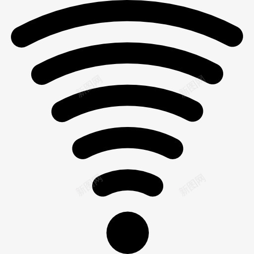 无线网络中信号的符号图标png_新图网 https://ixintu.com WiFi 介质强度 信号 界面 符号 连接