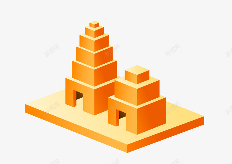 积木png免抠素材_新图网 https://ixintu.com 塔 拼装 木质 积木