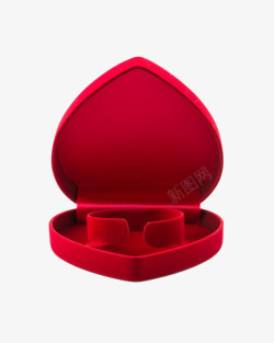 红色手镯心形手镯首饰盒高清图片