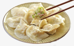 饺子实物猪肉芥菜水饺高清图片