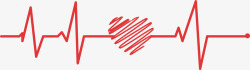 折线图PNG红色爱心涂鸦折线高清图片