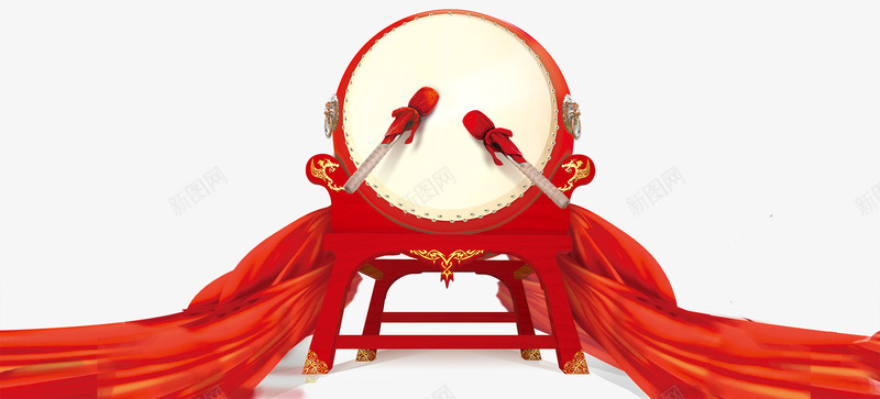 中国风红色的飘带打鼓psd免抠素材_新图网 https://ixintu.com 两个鼓槌 中国风 免抠鼓 动态飘带 新年快乐打鼓 红色的飘带 红色的鼓 织带 飘扬的彩带