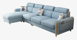 小户型沙发神器布艺沙发组合北欧风格宜家家具高清图片
