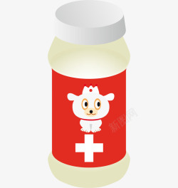 医疗宠物卡通版宠物医药瓶子高清图片