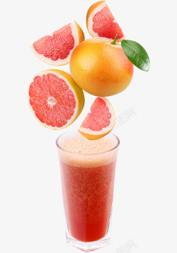 血橙果汁素材