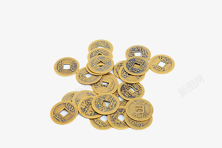 一堆黄铜钱png免抠素材_新图网 https://ixintu.com 值钱 多颗 金属 黄铜钱