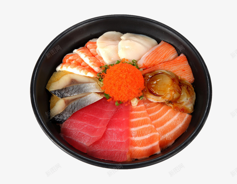 生鱼片刺身png免抠素材_新图网 https://ixintu.com 日式料理 橘色 海鲜 红色 美食
