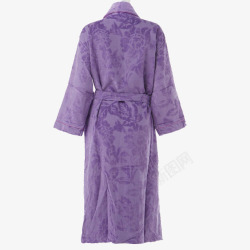女士浴袍女士紫色长款睡衣高清图片