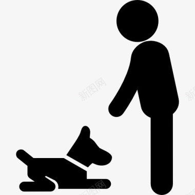 人和狗的图标图标